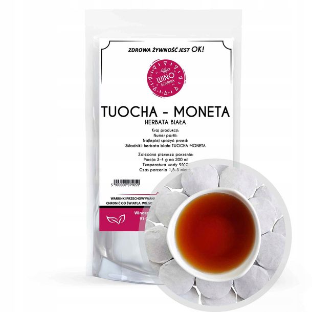Herbata biała TUOCHA Moneta - 50g prasowana