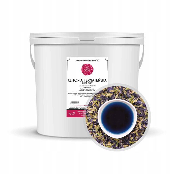 Kwiat Klitoria Ternateńska Herbata 100 g Wiaderko