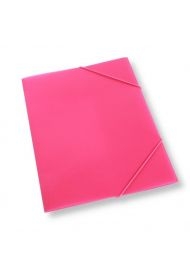 Teczka A4 z gumką plastikowa różowa
