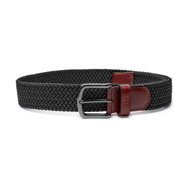 BOSS BLACK Pasek Sash-Wn-Tx_Sz35 | z dodatkiem skóry