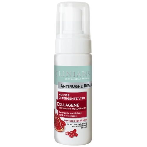 CLINIANS Mousse Detergente Viso - oczyszczający mus do twarzy z kolagenem (150 ml)
