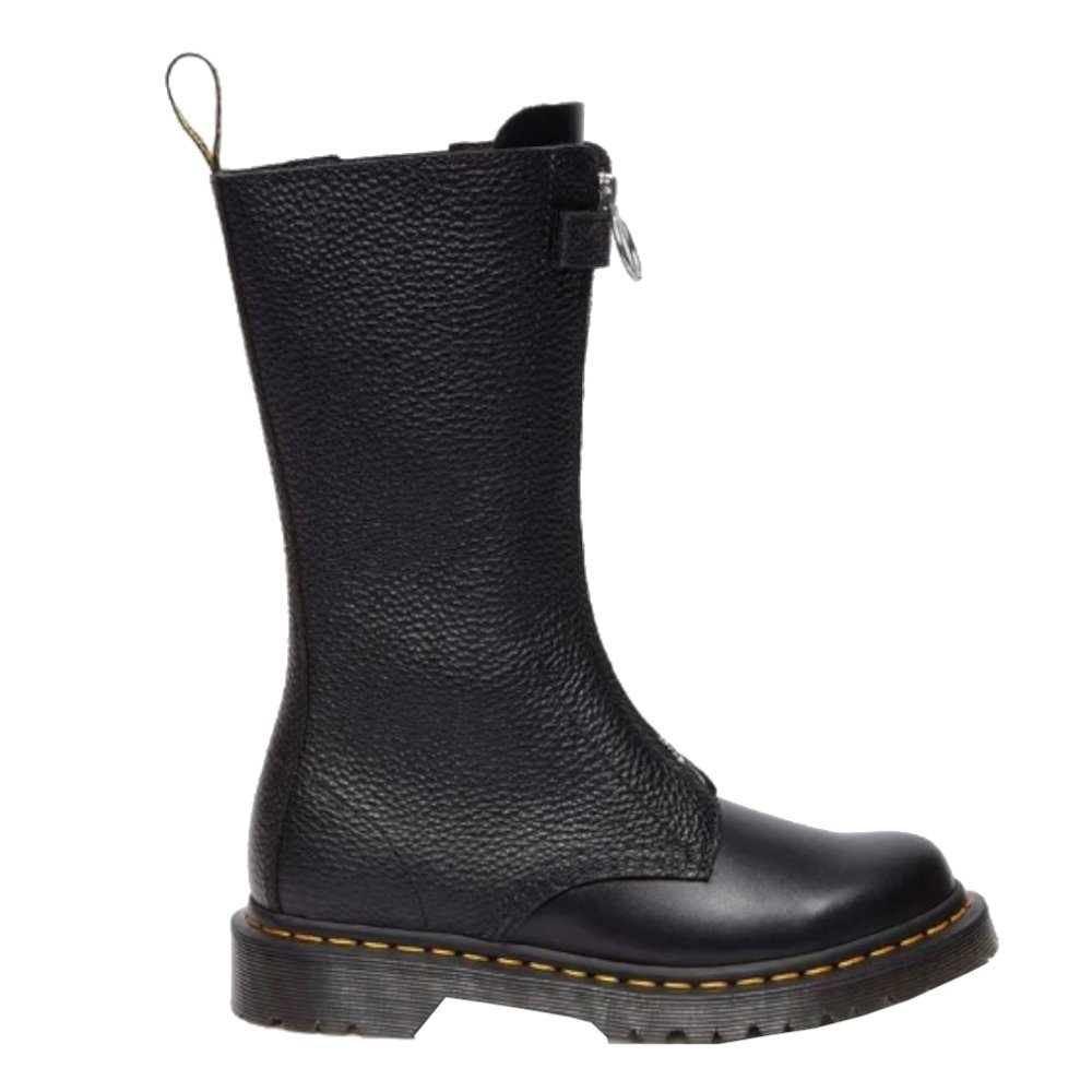 Kozaki Dr. Martens 1B99 Frnt Zip Black Wanama & Black Milled Nappa 32053001