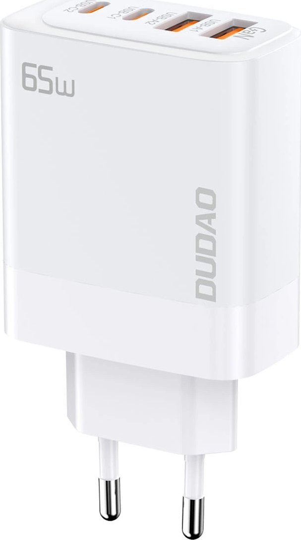 Ładowarka Dudao Ładowarka sieciowa GaN Dudao A65EU 2xUSB-A, 2xUSB-C PD 65W biała