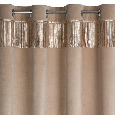 Euro Firany Zasłona Velvet Jasper 140 x 250 Przelotka Beżowy 1218096