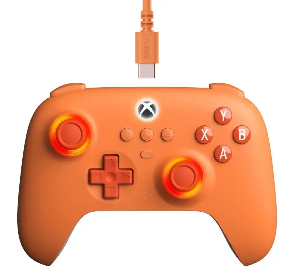 8BitDo Ultimate C Wired do PC, Xbox Przewodowy Pomarańczowy
