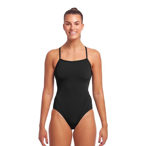 FUNKITA Strój kąpielowy damski jednoczęściowy SINGLE STRAP ONE PIECE black