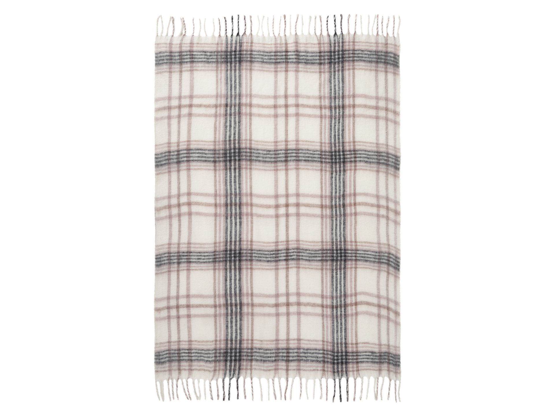 LIVARNO home Koc z dzianiny, 130 x 170 cm (Jasny/ w kratkę)