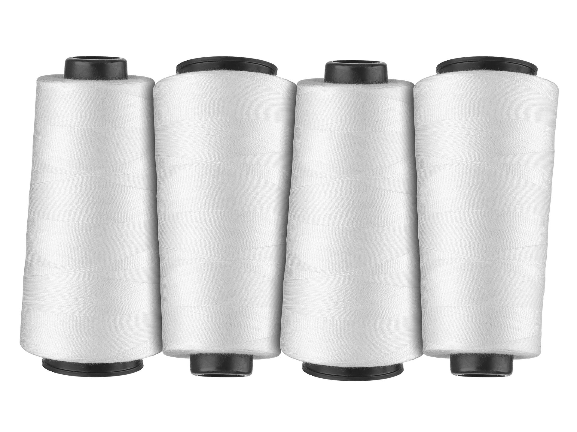 crelando® Nici do szycia overlock, 2500 m, 4 szt. (Biały)