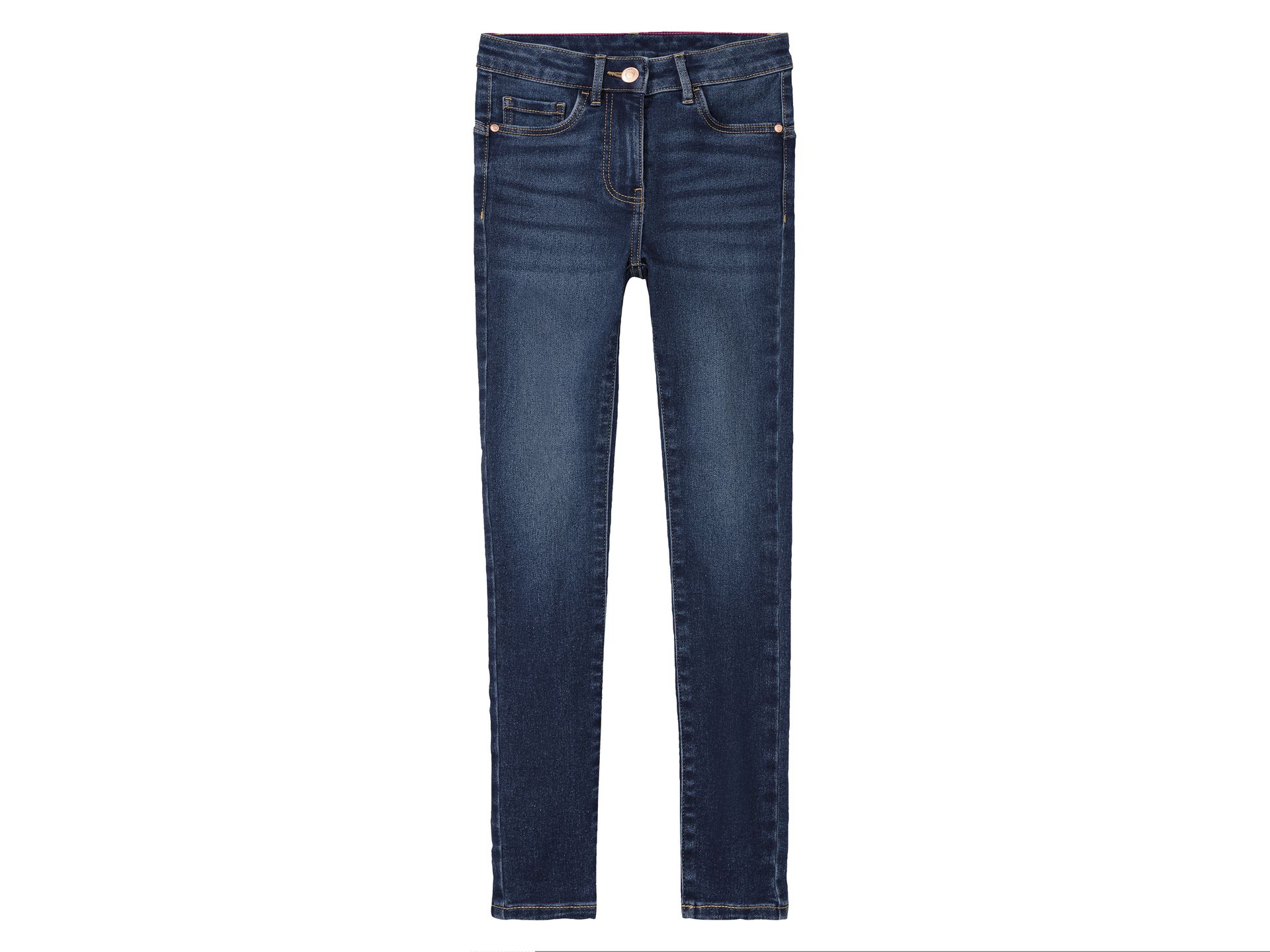 pepperts!® Jeansy dziewczęce z wysokim stanem, super skinny fit (Ciemnoniebieski, 164)