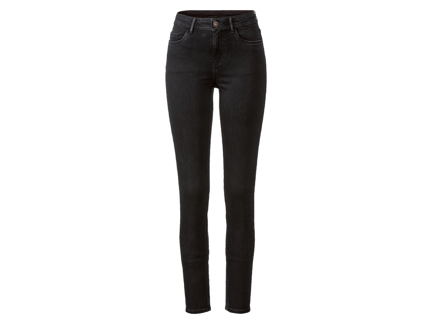 esmara® Jeansy damskie z bawełną, Super Skinny Fit (36, wysoka sylwetka, Czarny)