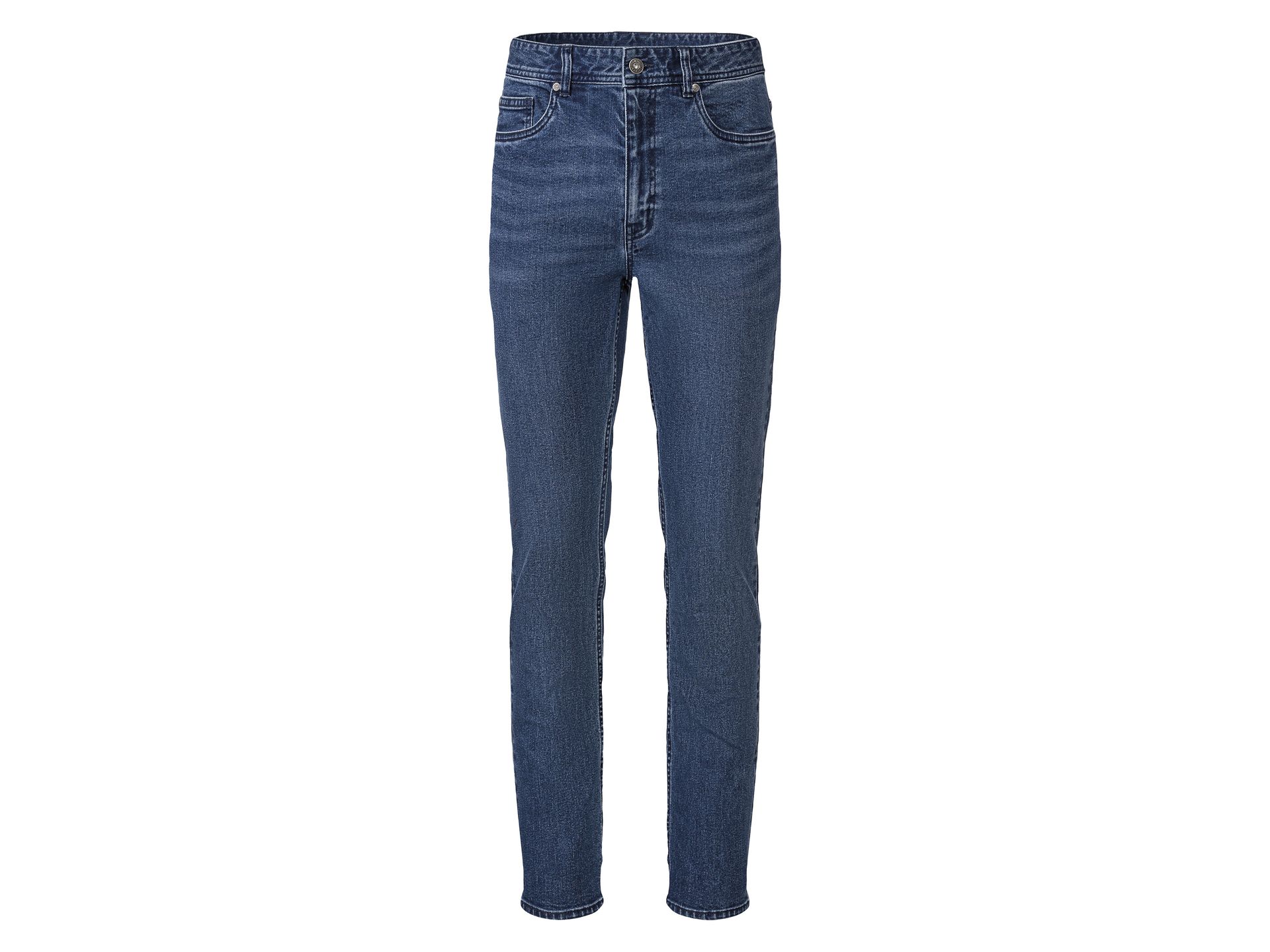 LIVERGY® Jeansy męskie z bawełną, slim fit (50 (34/32), Niebieski)