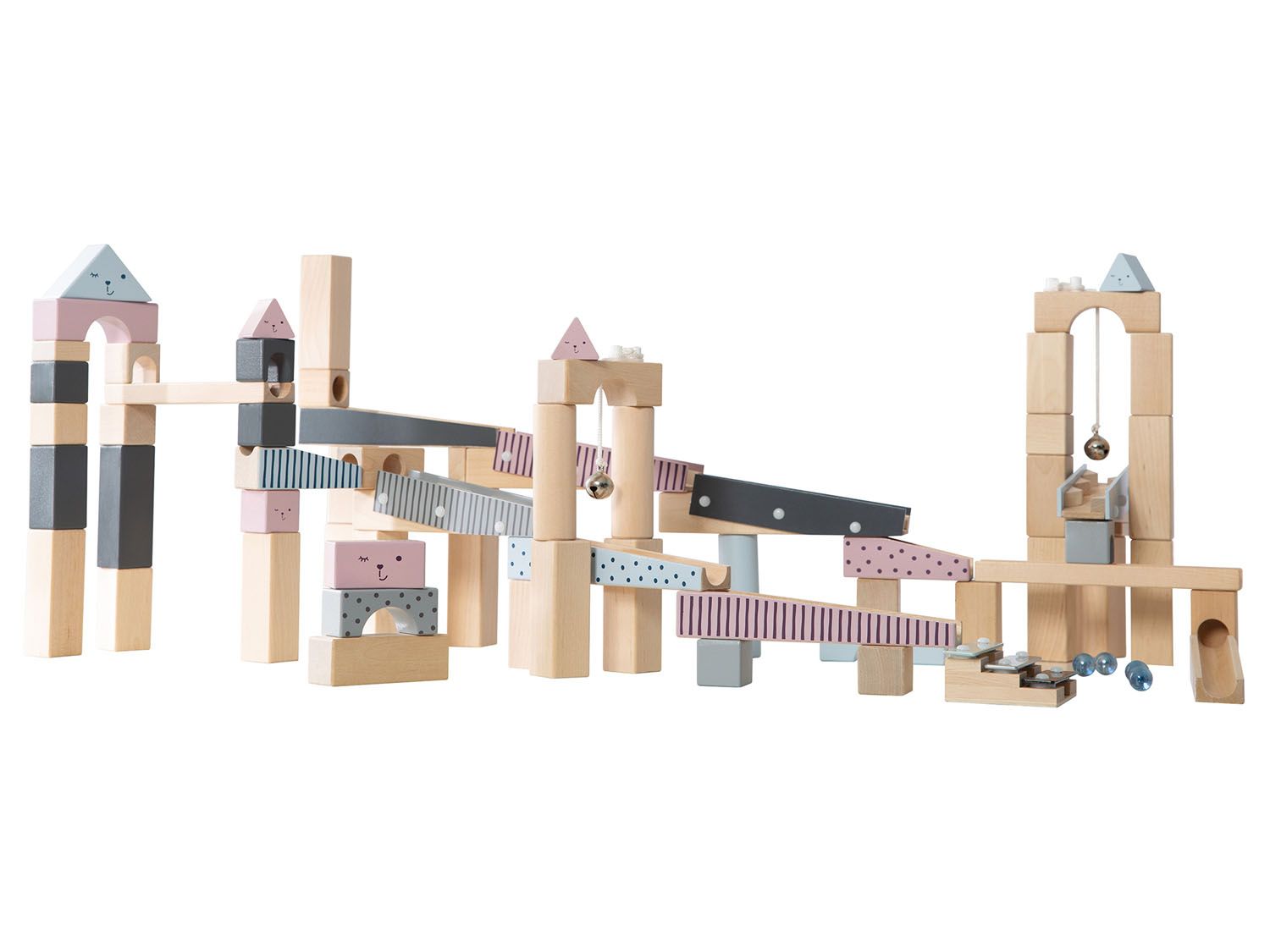 Roba Tor kulkowy z drewna (Pastelowy)