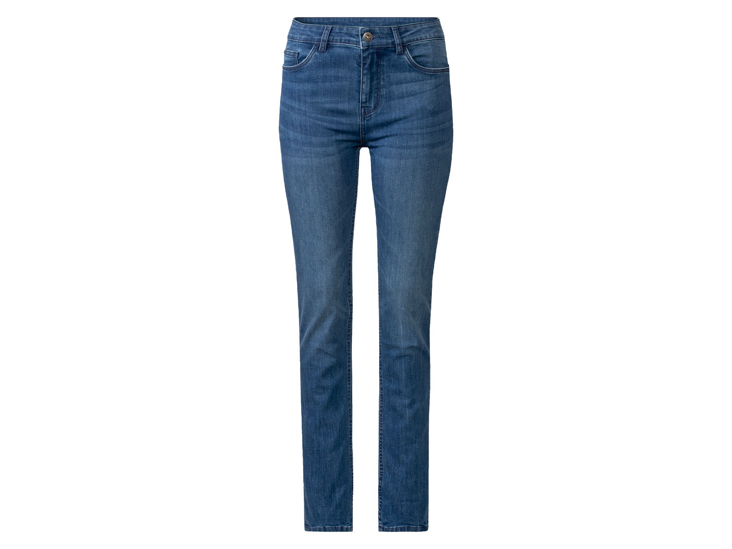 esmara® Jeansy damskie z bawełną, Slim Fit (Standardowa długość, 36, Ciemnoniebieski)