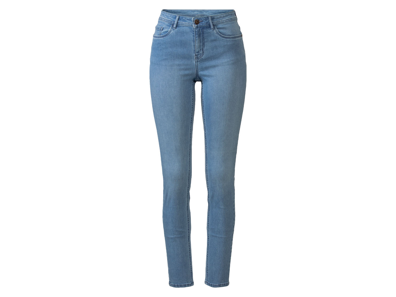 esmara® Jeansy damskie z bawełną, Super Skinny Fit (38, wysoka sylwetka, Jasnoniebieski)