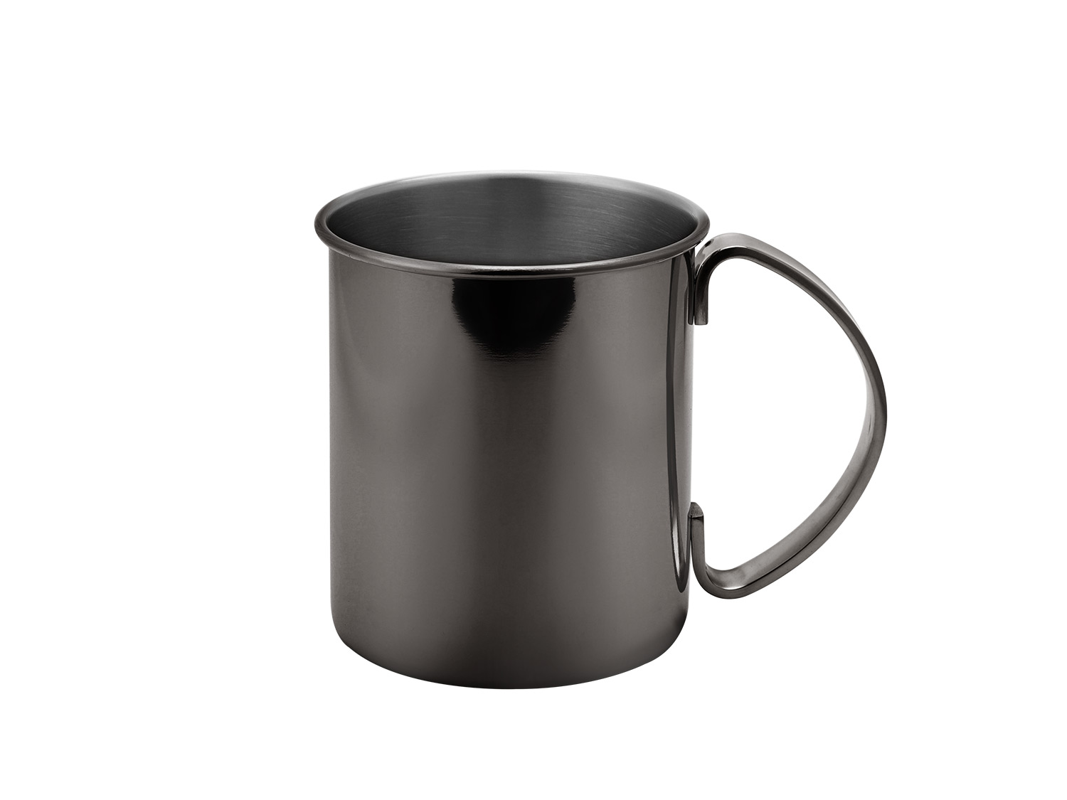 ECHTWERK Zestaw kubków do Moscow Mule ze stali nierdzewnej (4 elementy, Czarny, 1000 ml)