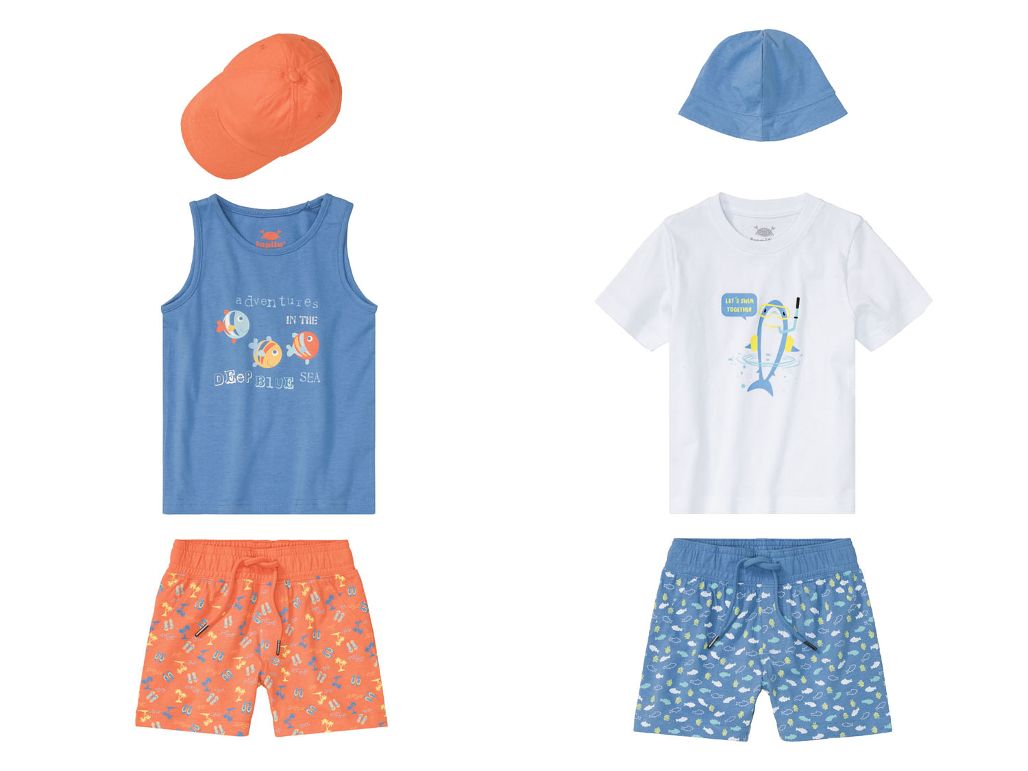 lupilu® Komplet chłopięcy (koszulka + spodenki + czapka)