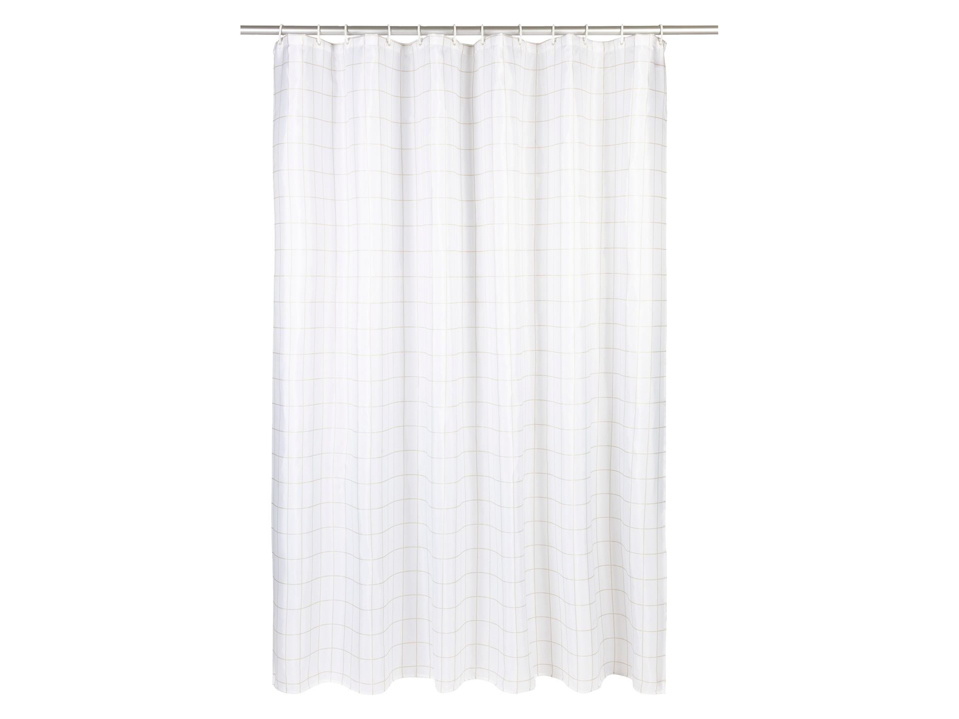 LIVARNO home Zasłona prysznicowa, 180 x 200 cm (Biały w kratkę)