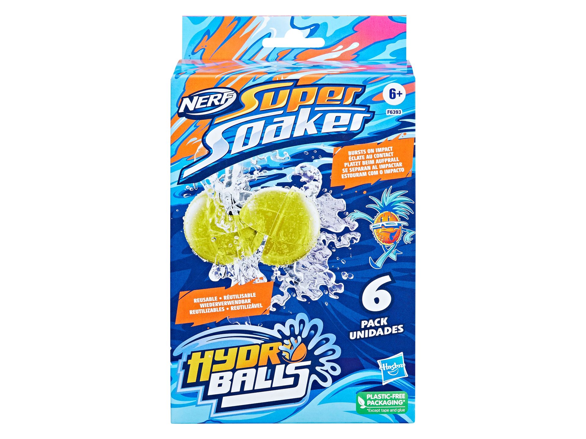 Nerf Kulki na wodę wielorazowego użytku Soaker Hydro Balls, 6 sztuki