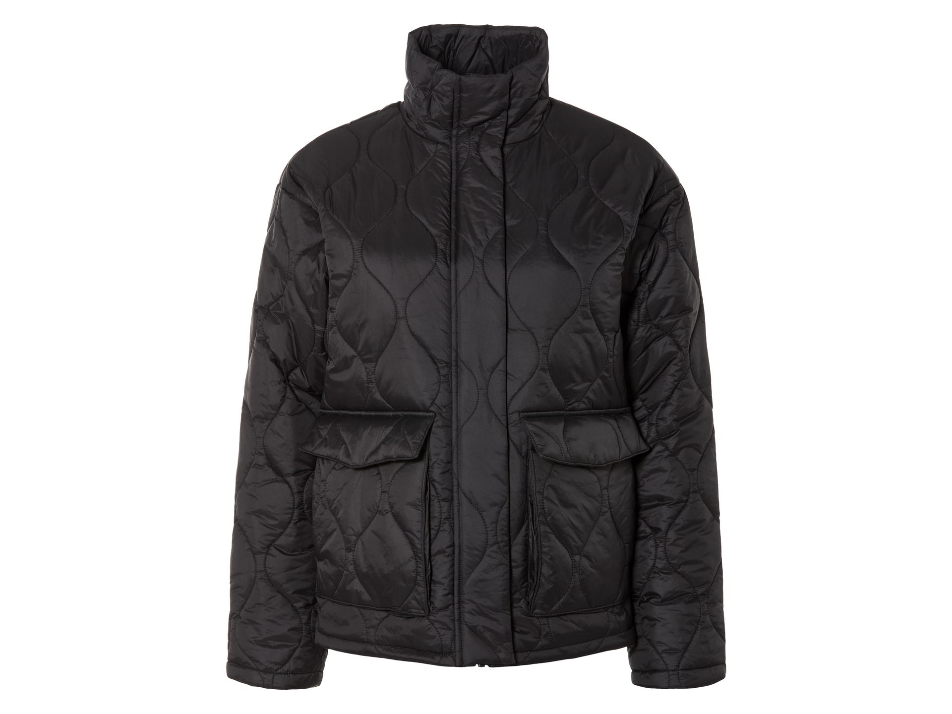 esmara® Lekka pikowana kurtka damska, wiatroszczelna (XS (32/34), Czarny)
