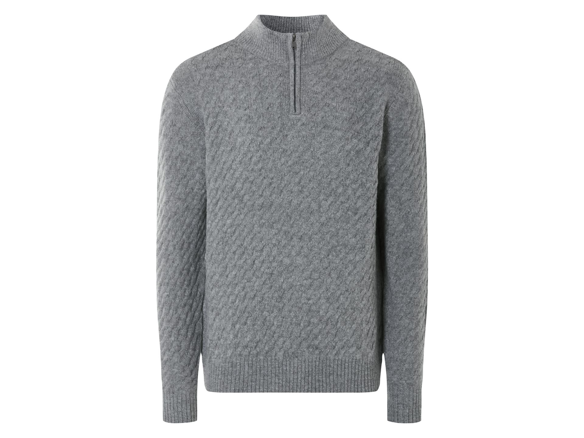 LIVERGY® Sweter dzianinowy męski (S (44-46), Szary we wzory)