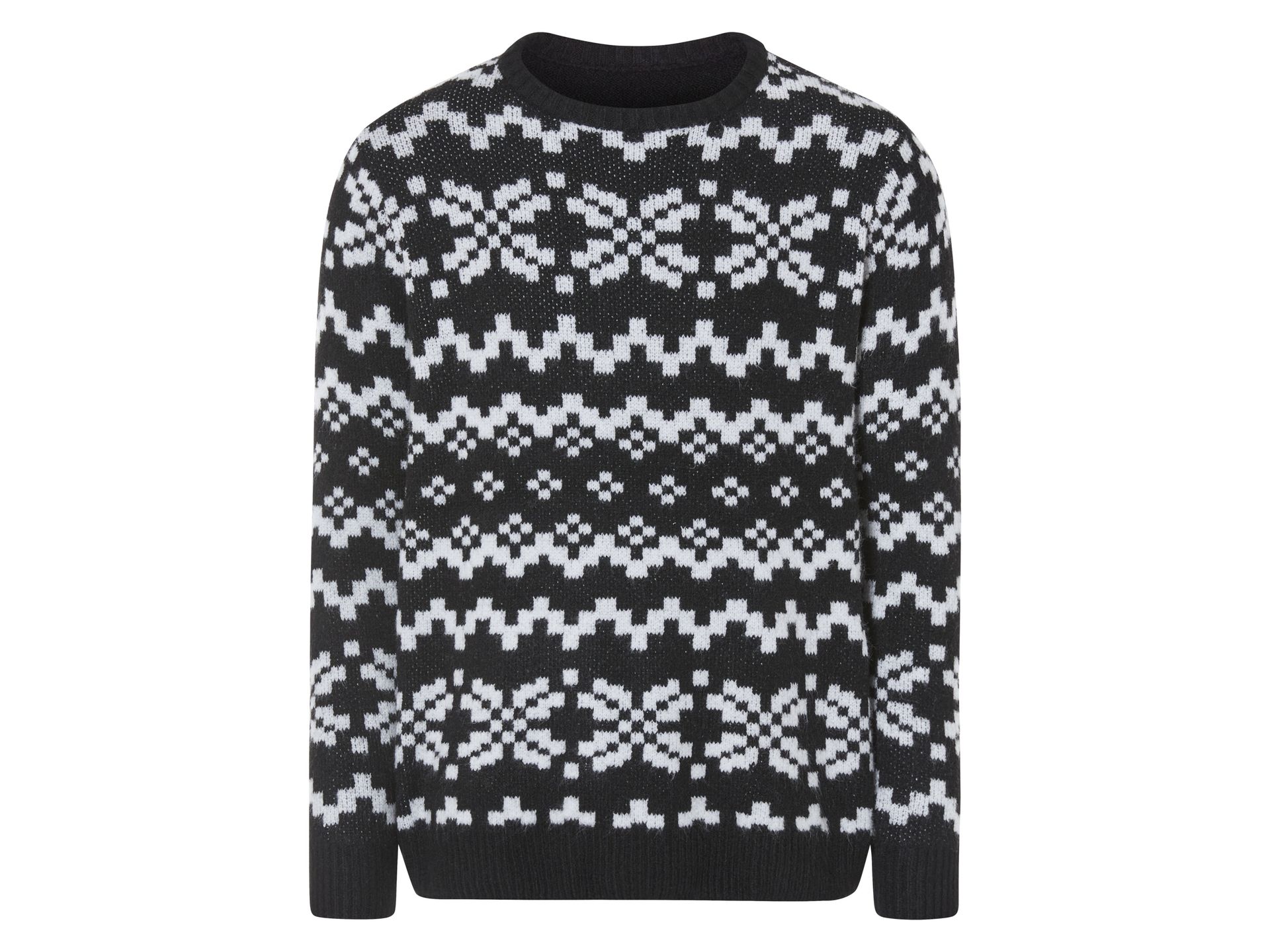 LIVERGY® Sweter świąteczny męski (M (48/50), Czarny)
