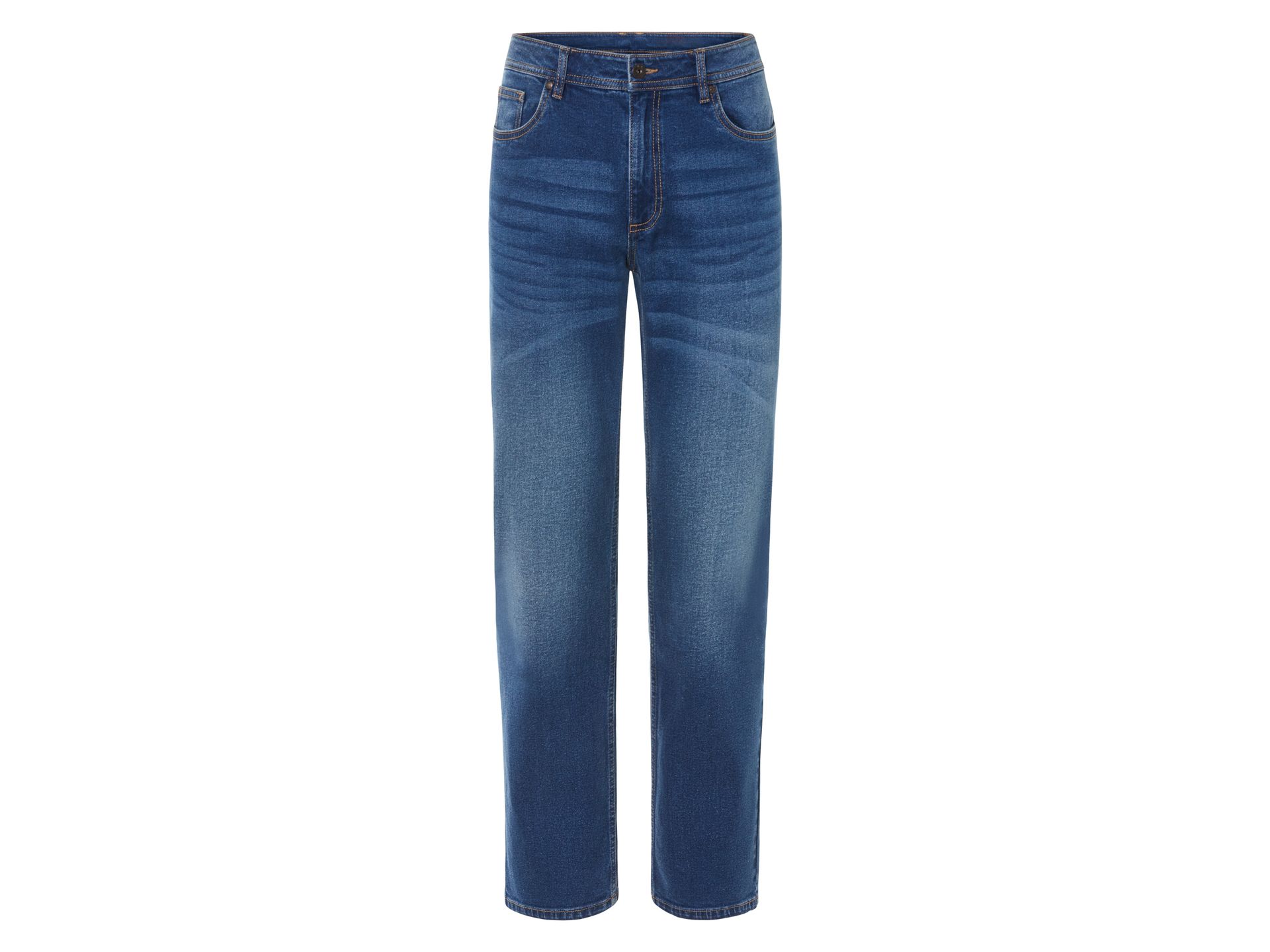 LIVERGY® Jeansy męskie z bawełną, Straight Fit (56 (40/32), Niebieski)