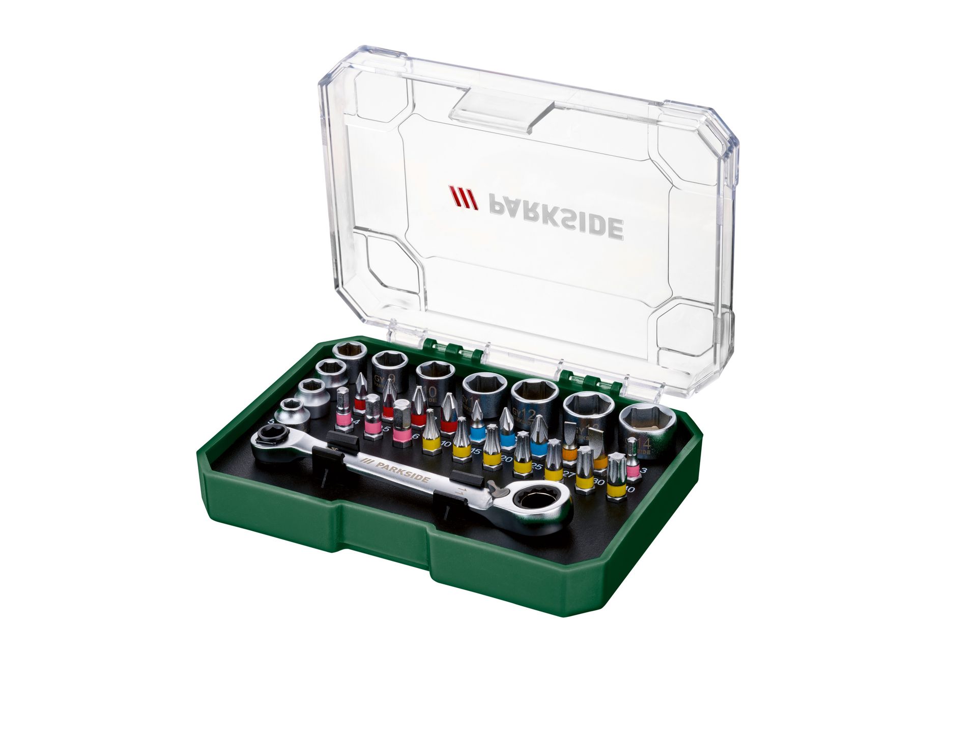 PARKSIDE® Zestaw nasadek i kluczy oczkowych, 31-częściowy