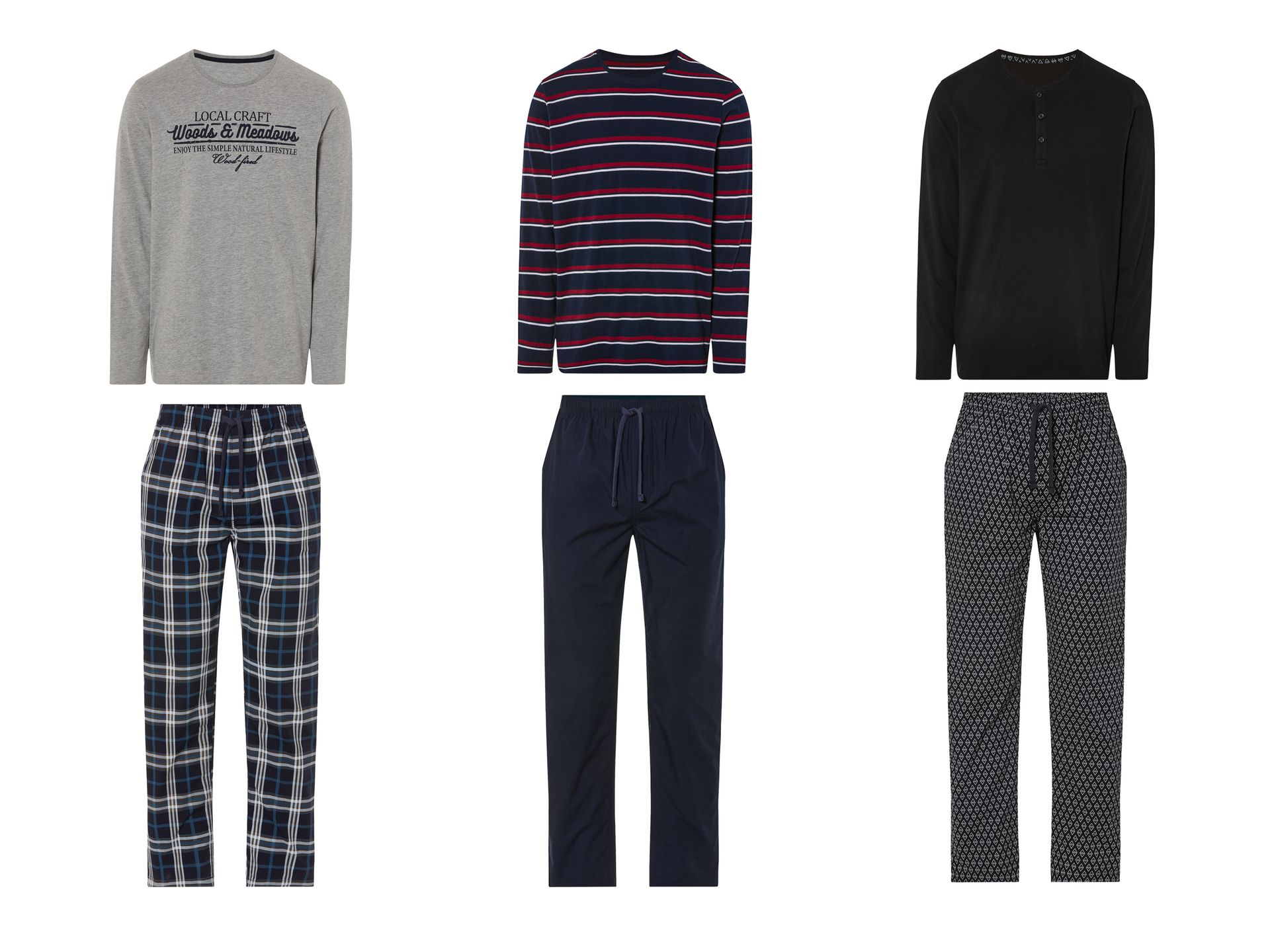 LIVERGY® Piżama męska z bawełną