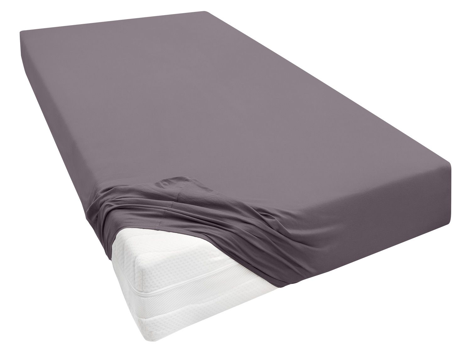 top Biberna Prześcieradło z dżerseju, różne rozmiary (180 - 200 x 200 - 220 cm, Ciemnoszary)