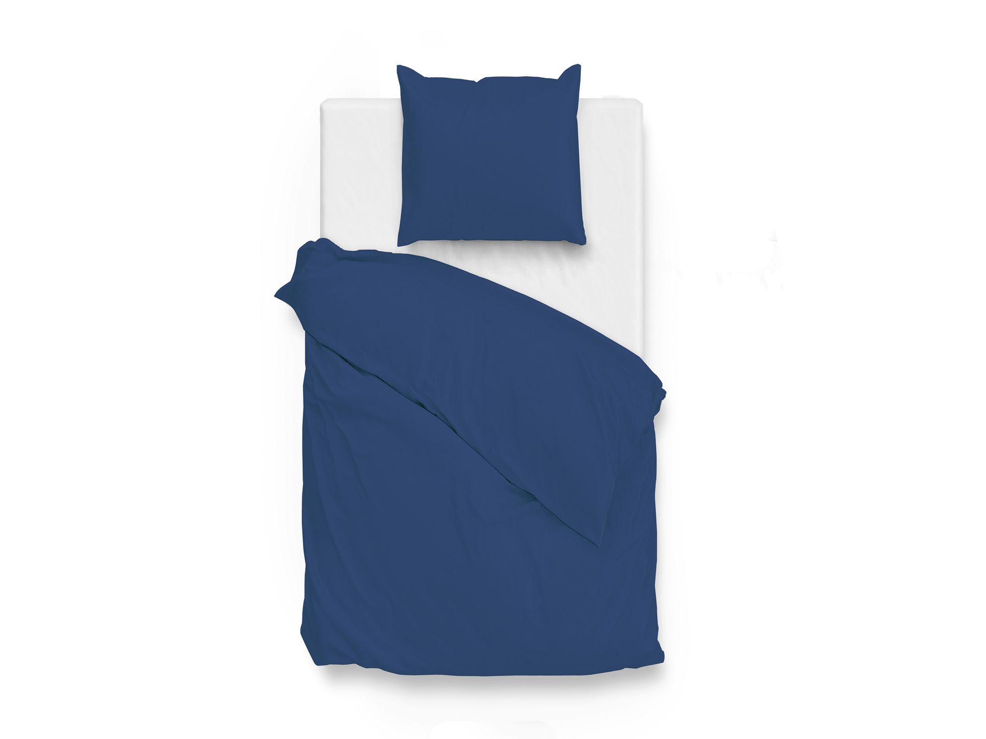 Face-2-Face Pościel Satinado z satyny bawełnianej (granatowy, 155 X 220 CM)