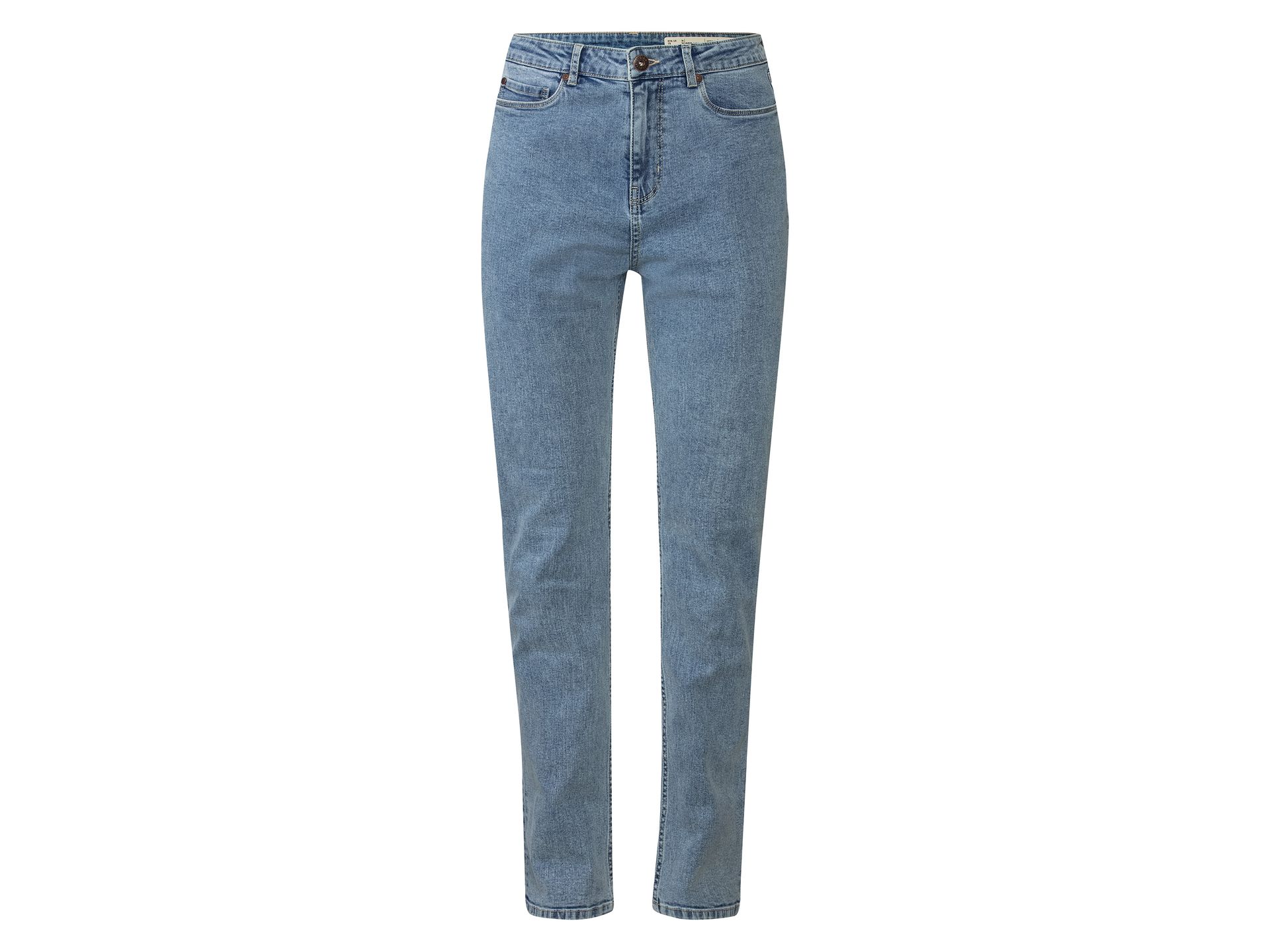 esmara® Jeansy damskie z bawełną, Straight Fit (Jasnoniebieski, 40, niska sylwetka)