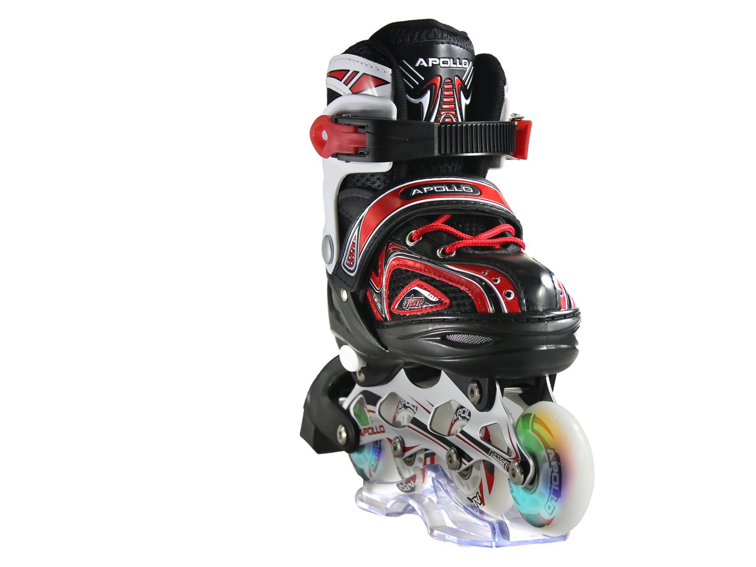 Apollo Łyżworolki Super Blades, regulowany rozmiar (Czerwony, L (39-42))