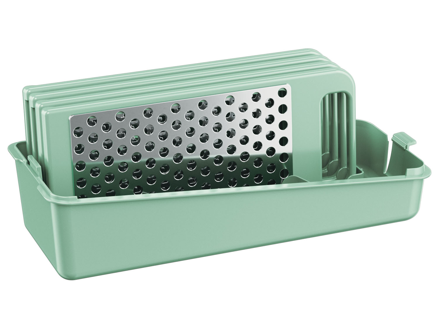 ERNESTO® Tarka wielofunkcyjna z pojemnikiem, 1 sztuka (Zestaw tarek)