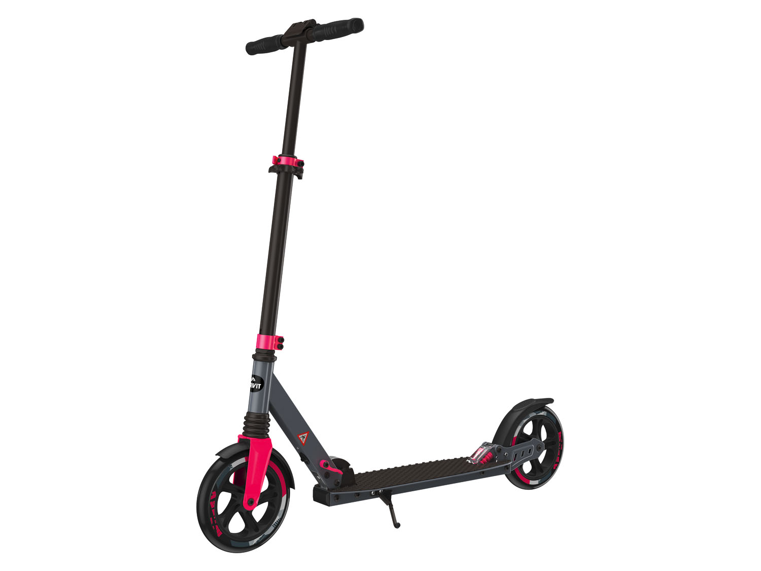 CRIVIT Hulajnoga Big Wheel, z ramą aluminiową (Czarny/różowy)