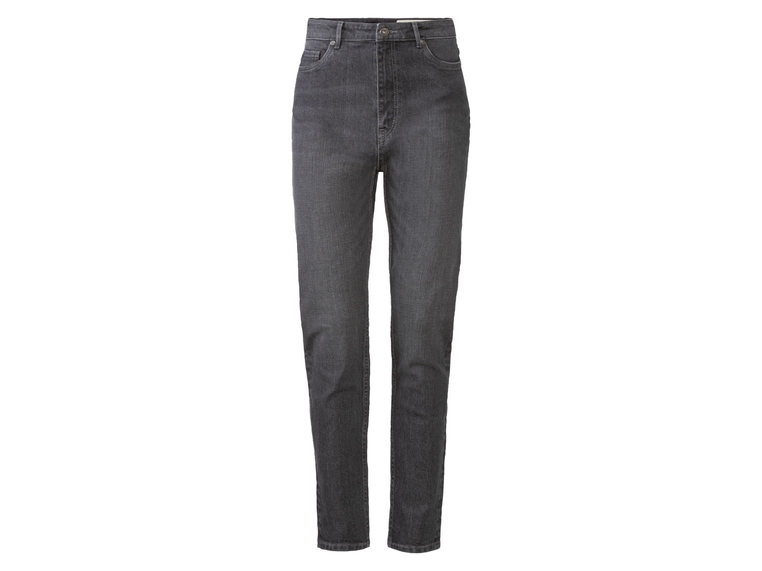 esmara® Jeansy damskie straight fit, z bawełną (Szary, 34)