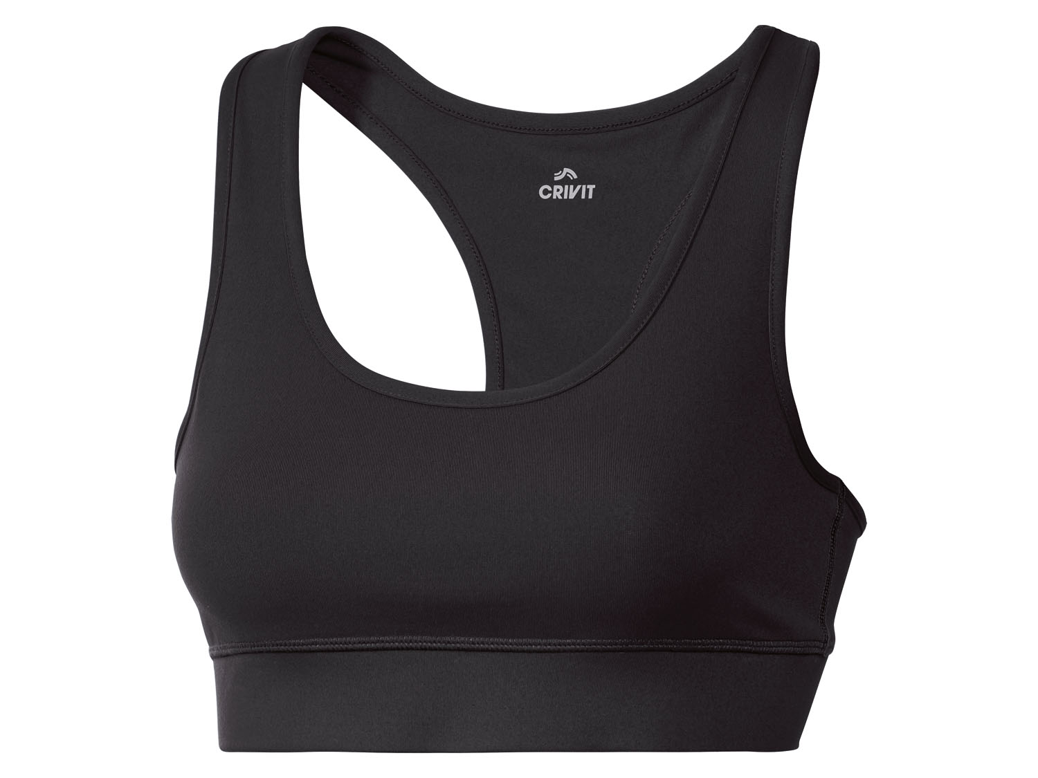 CRIVIT Sportowy biustonosz, Medium-Level (XS (32-34), Czarny)