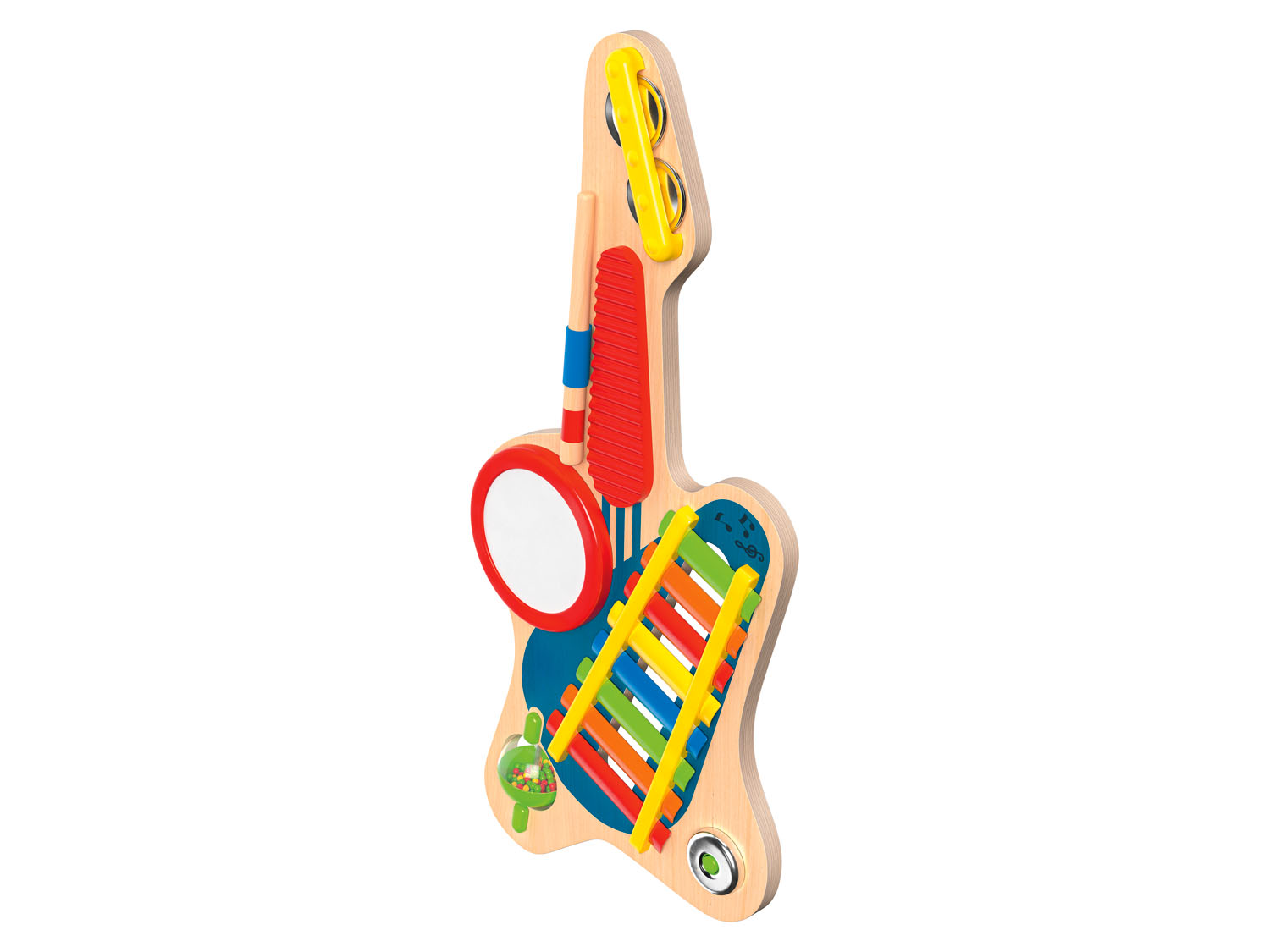 Playtive Instrument muzyczny dla dzieci z drewna (Gitara 6w1)