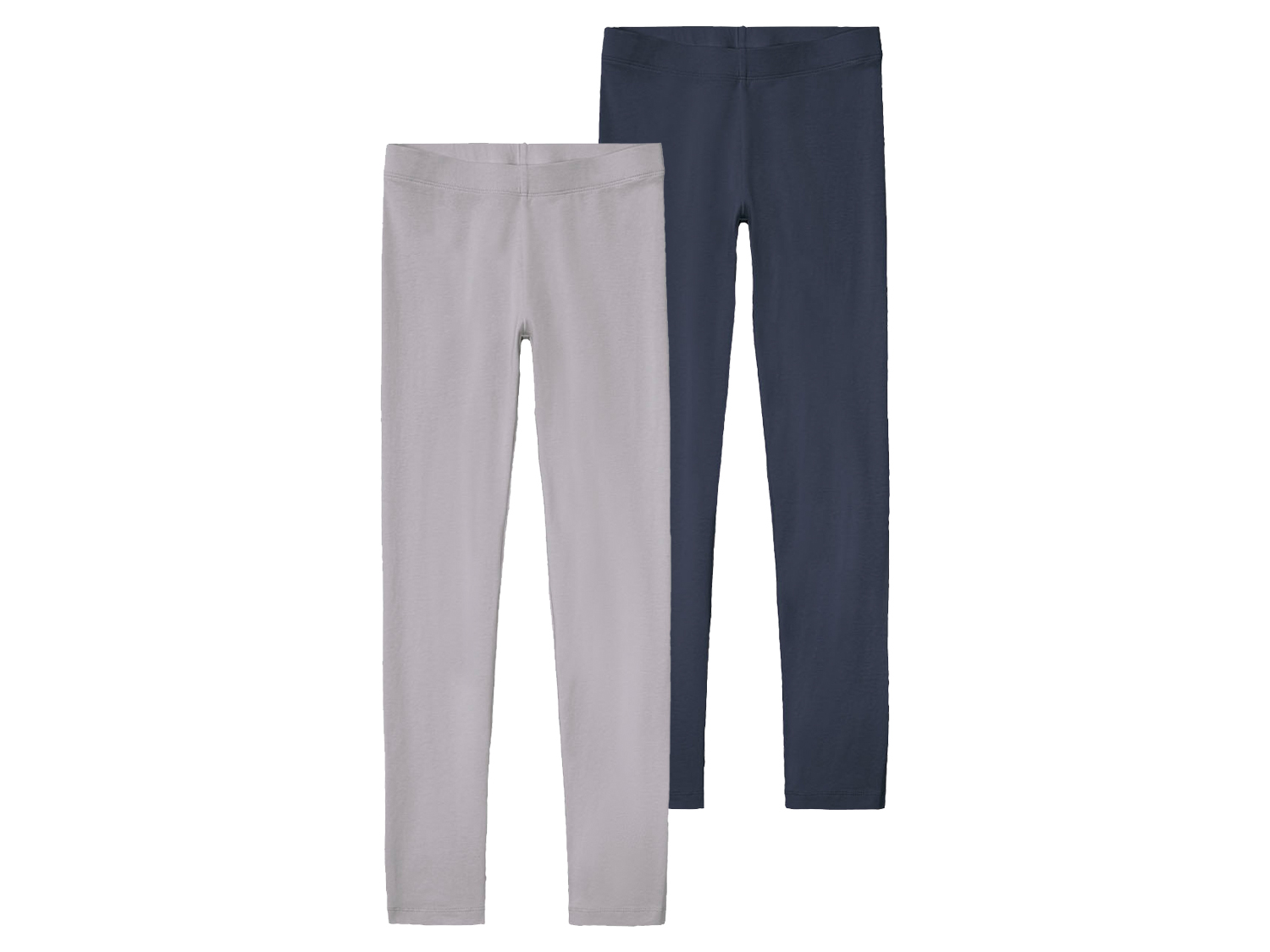 pepperts!® Legginsy dziewczęce z bawełną, 2 pary (158/164, Granatowy/szary)