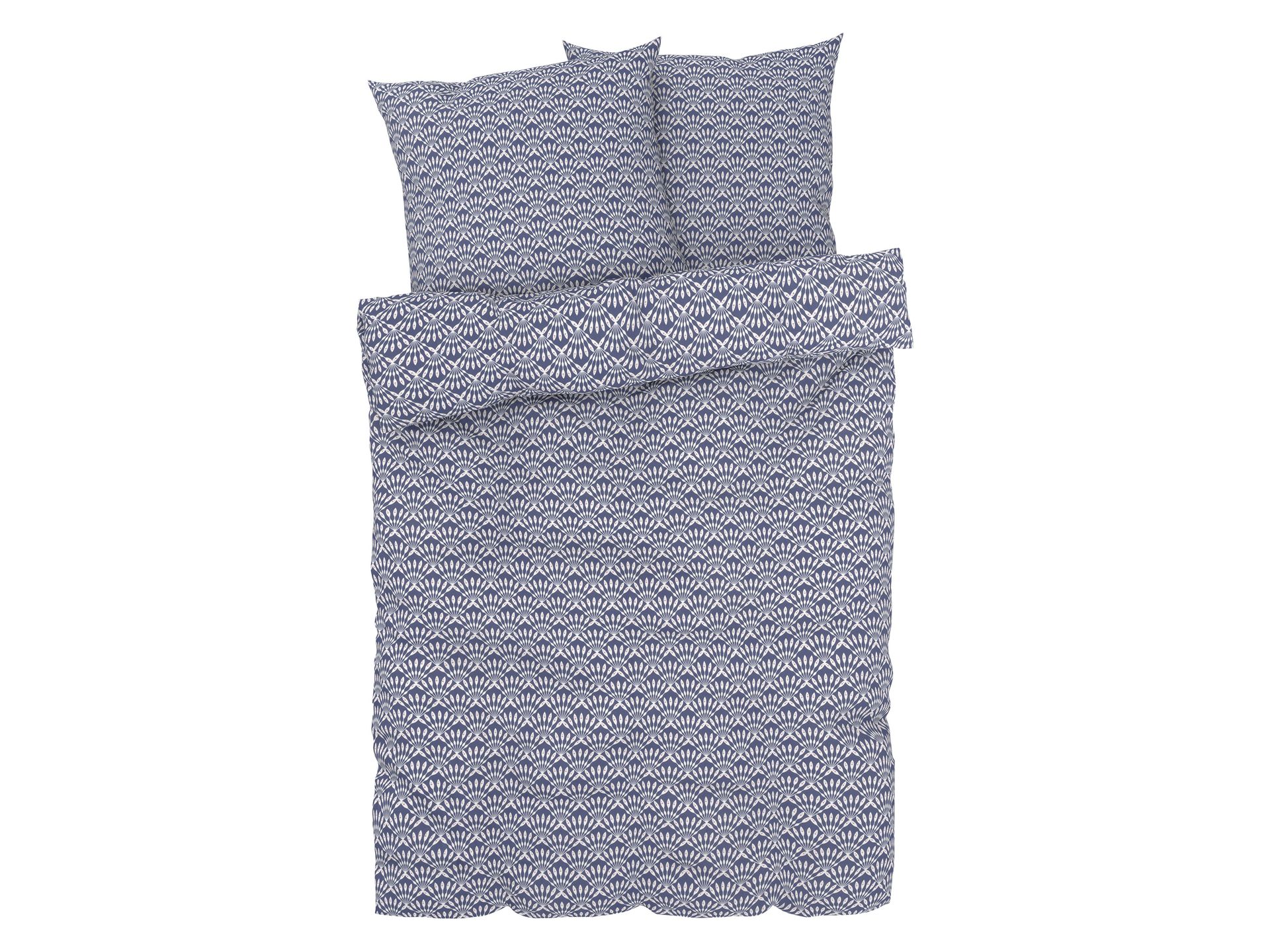 LIVARNO home Pościel satynowa, 160 x 200 cm (Niebieski)