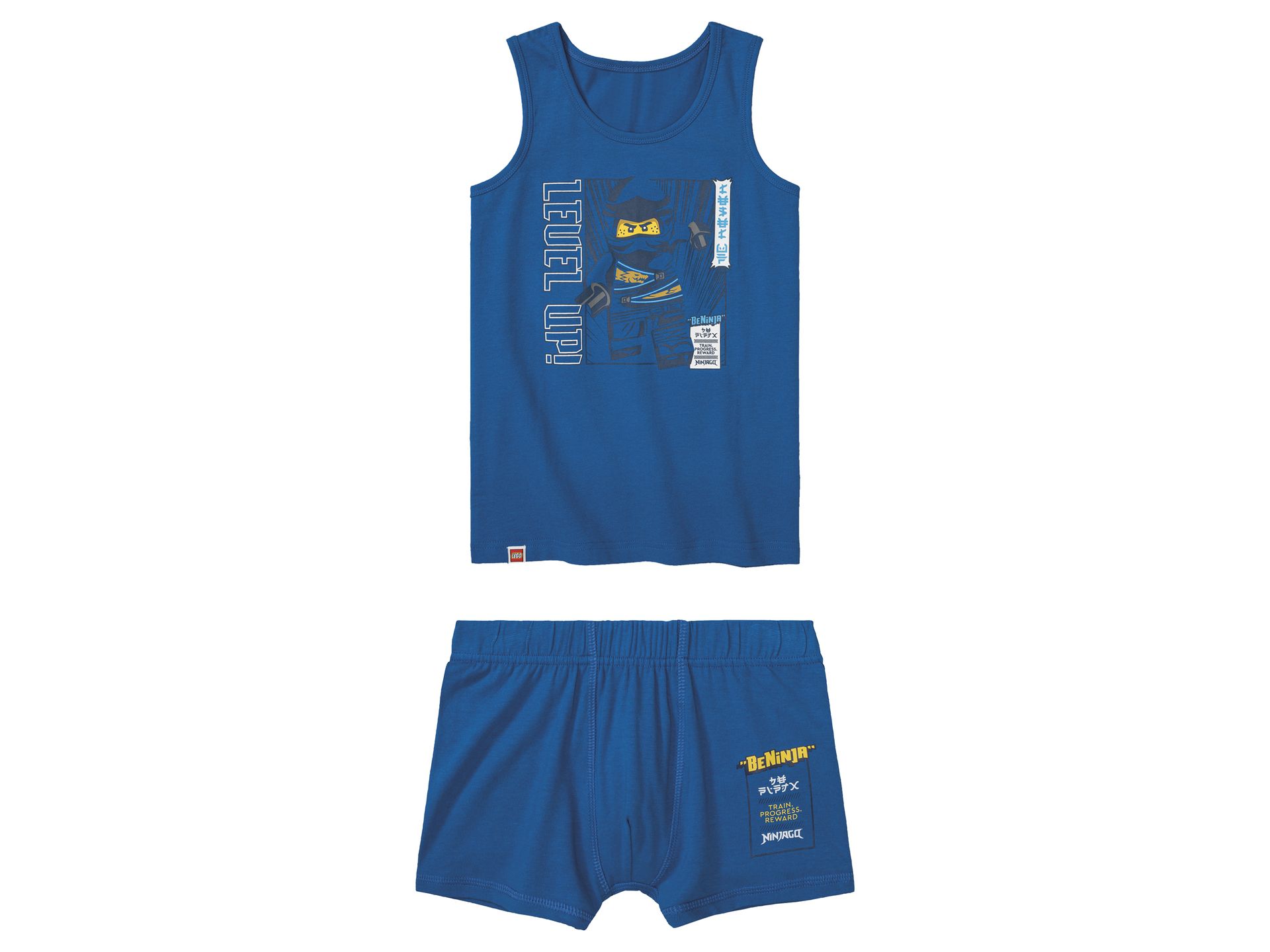 LEGO Zestaw bielizny dziecięcej (podkoszulka + majtki/bokserki) (122/128, Ninjago2/niebieski)