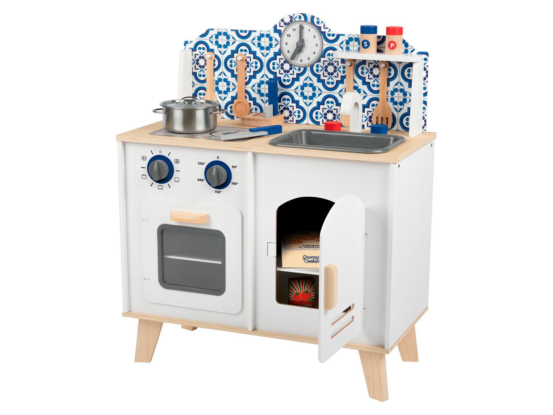 Playtive Kuchnia do zabawy, z naturalnego drewna