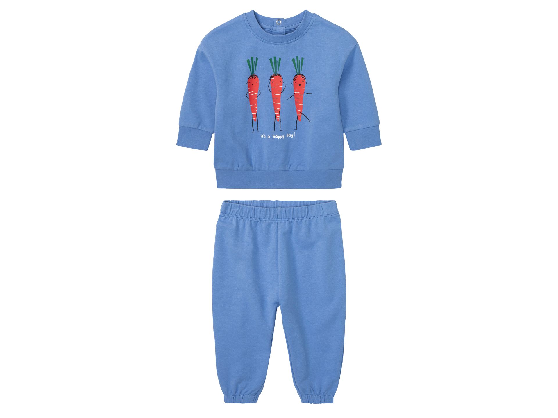 lupilu® Dres niemowlęcy chłopięcy, 2-częściowy, z bawełną organiczną (Niebieski, 62-68)