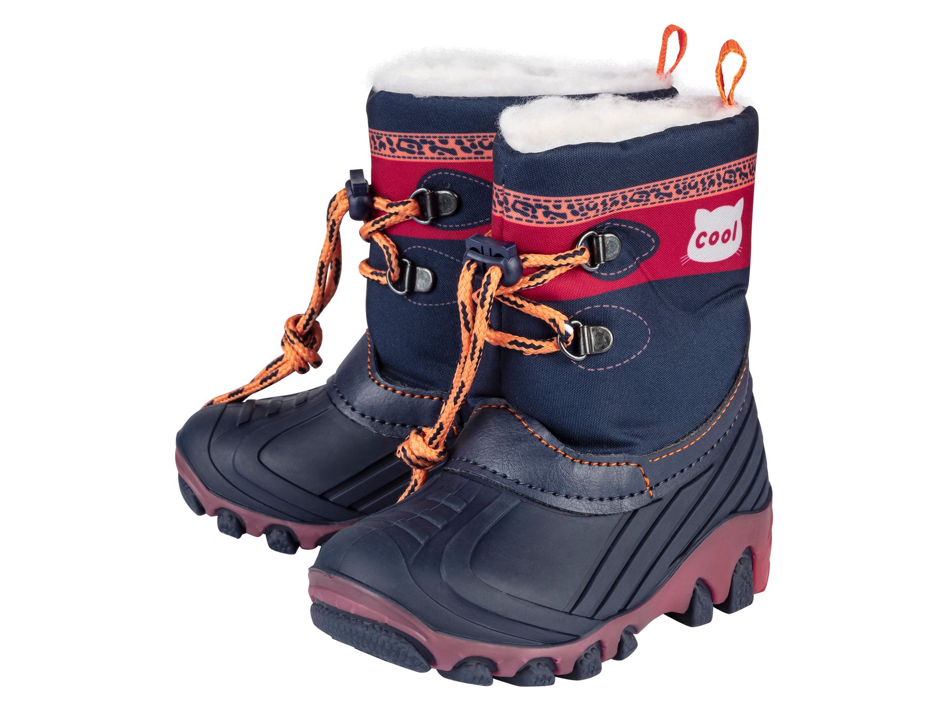 lupilu® Śniegowce dziewczęce ze świecącą podeszwą (25, Granatowy/różowy)