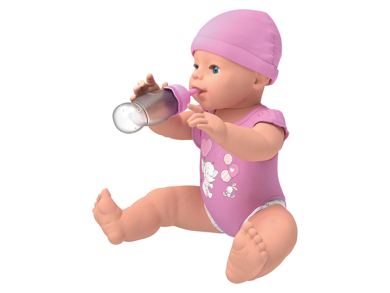 Playtive Lalka dziecięca Toni, 40 cm (Różowy)