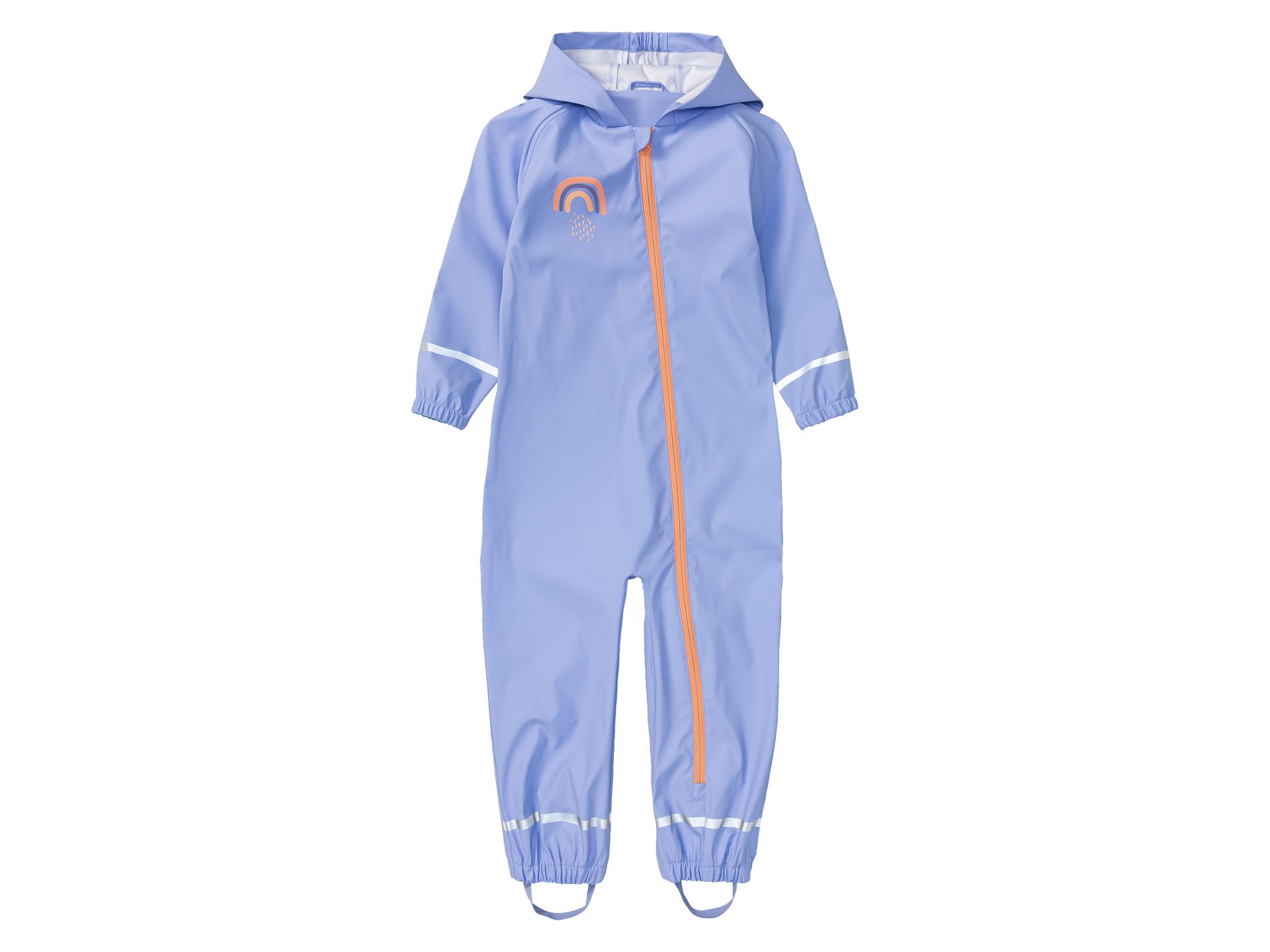 lupilu® Kombinezon przeciwdeszczowy niemowlęcy / dziewczęcy, z kapturem (Niebieski, 86/92)