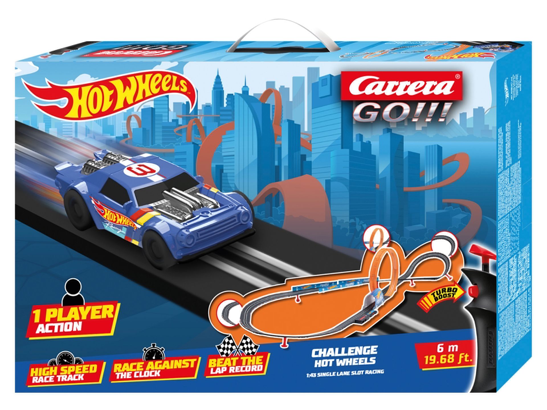 Carrera GO!!! Tor wyścigowy Challenge, dla 1 zawodnika (High Speed Hot Wheels)