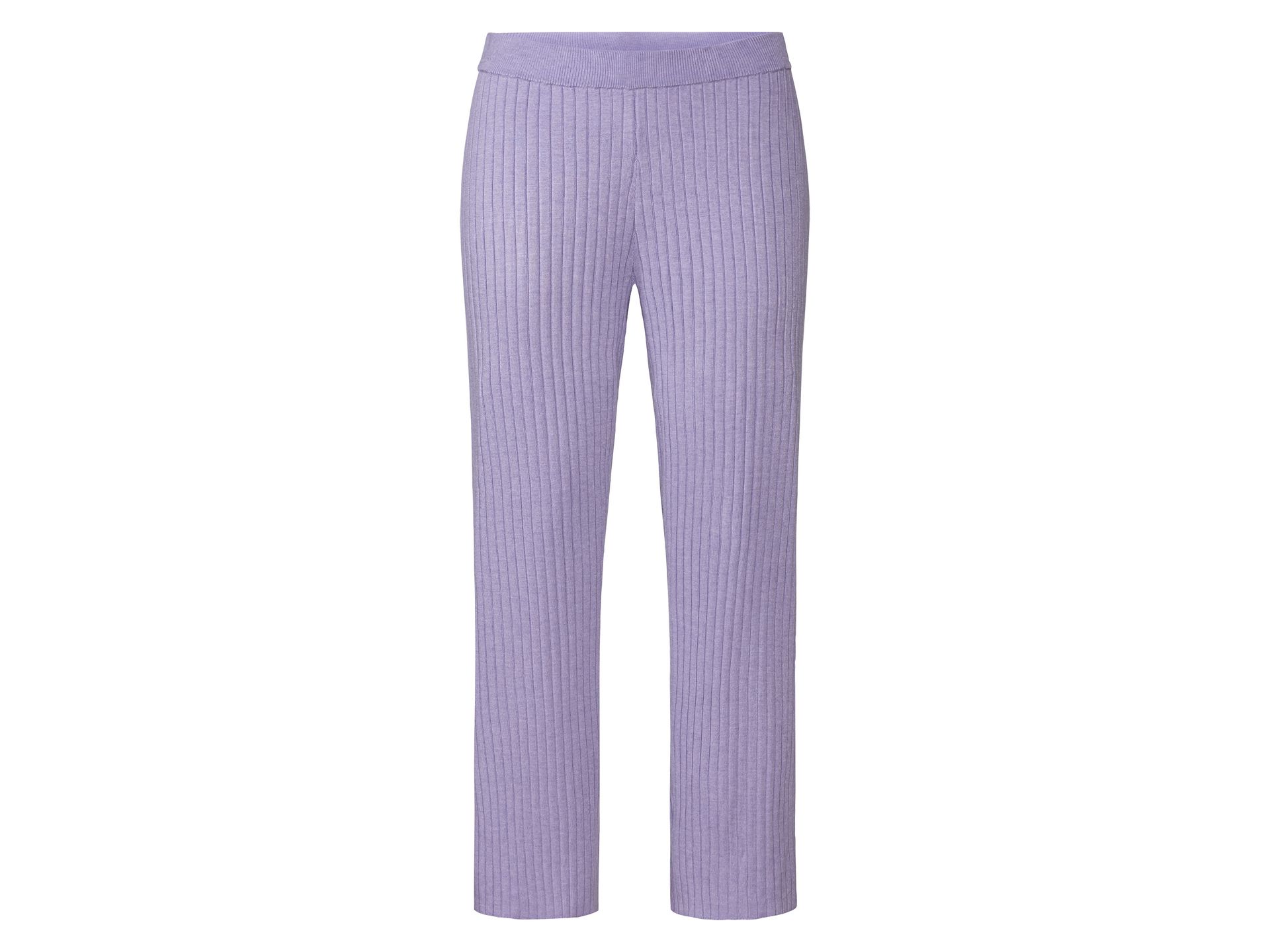 esmara® Spodnie damskie z prążkowanej dzianiny (Fioletowy, S (36-38))