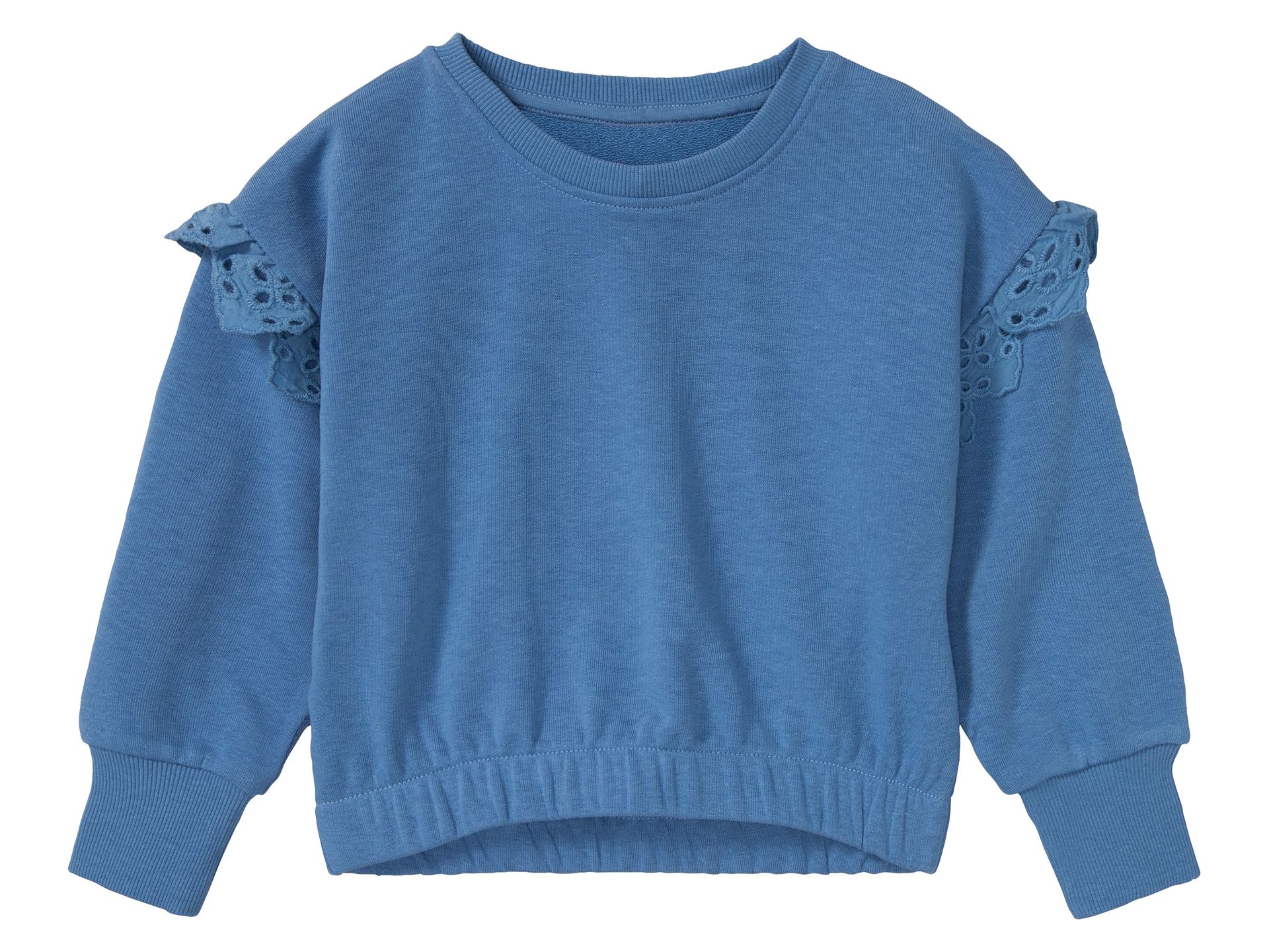 lupilu® Bluza dresowa dziewczęca z bawełną (110/116, Niebieski)