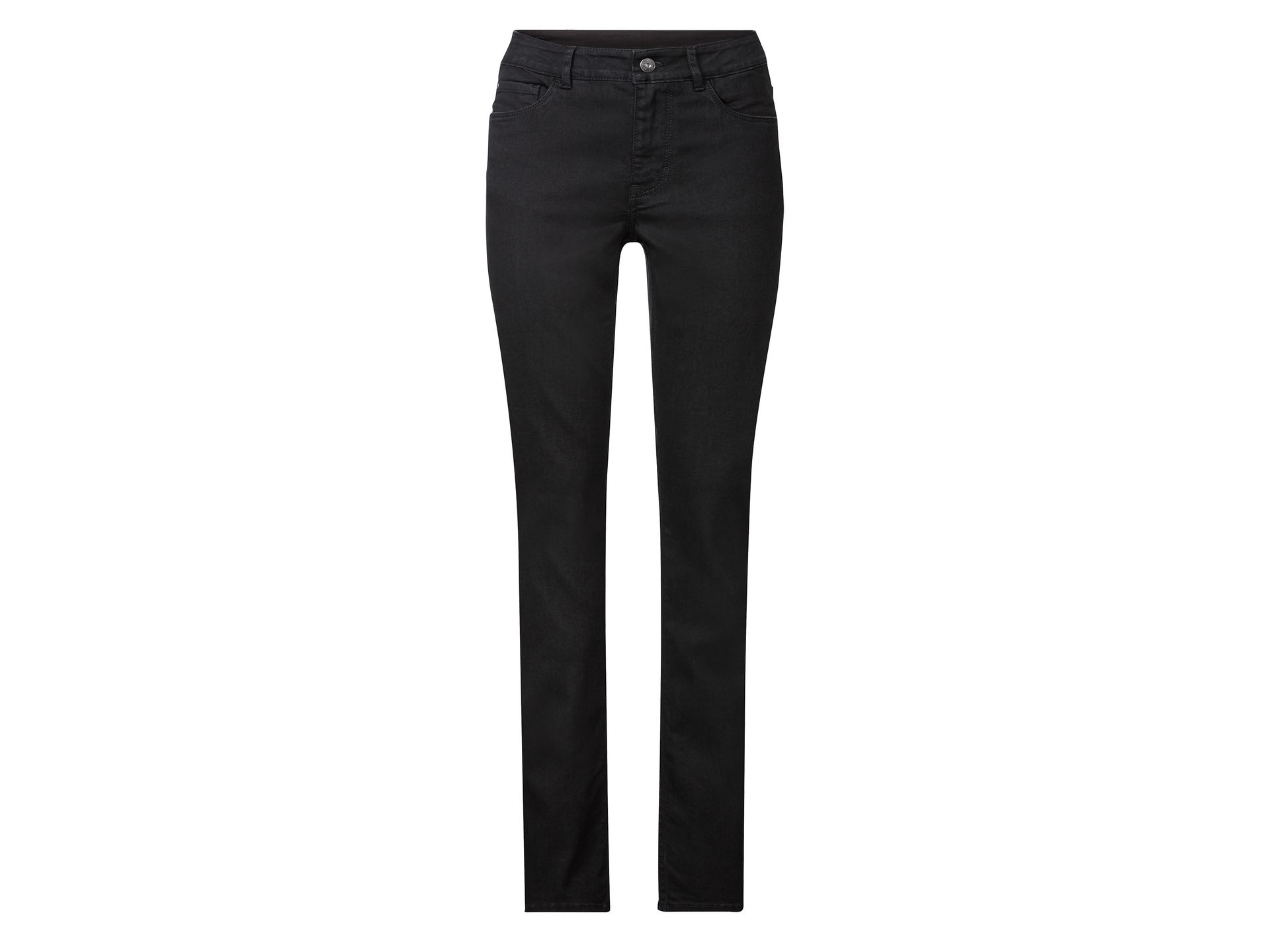 esmara® Jeansy damskie slim fit (Dłuższe, Czarny, 34)