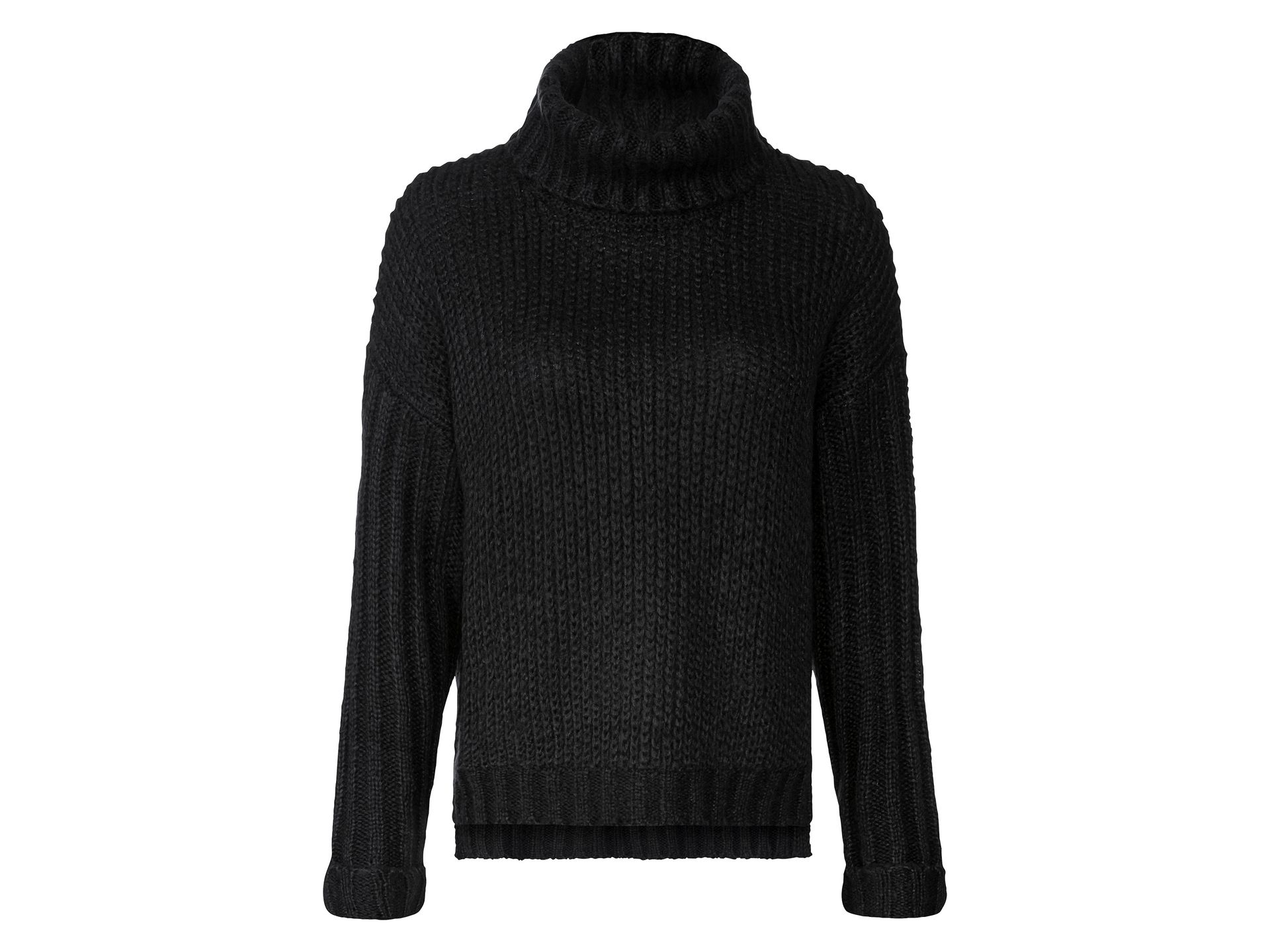 esmara® Sweter damski z golfem (Czarny, M (40/42))